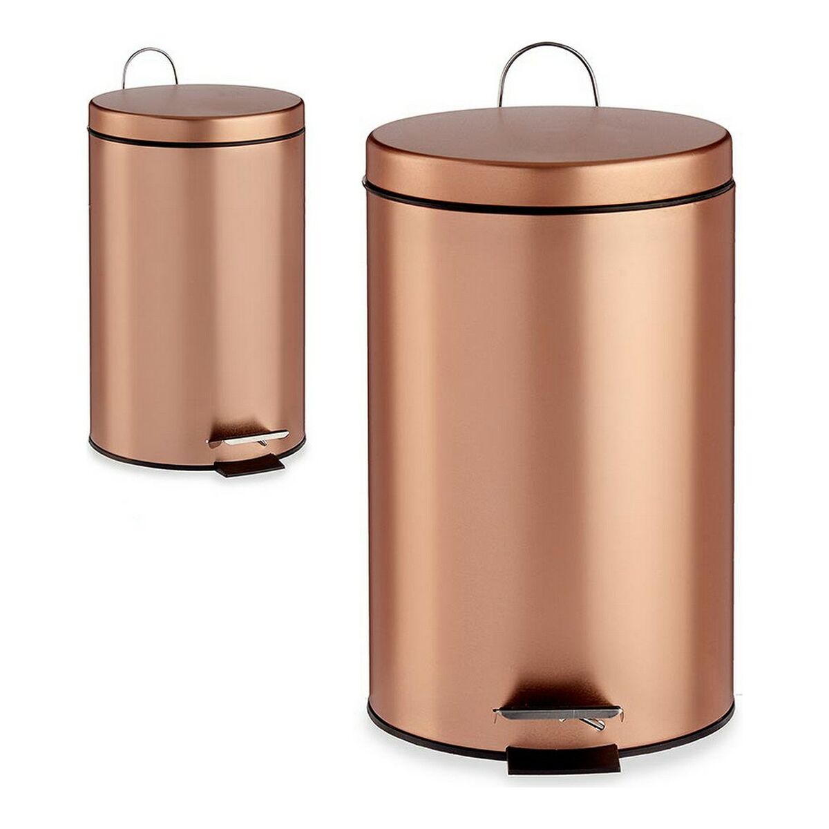 Papirkurv med pedal Berilo Kobber 7 L